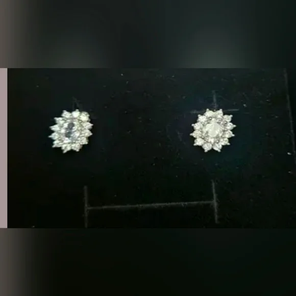 Cate and Chloe Sage 18k White Gold Plated Stud Earrings - Picture 5 of 6